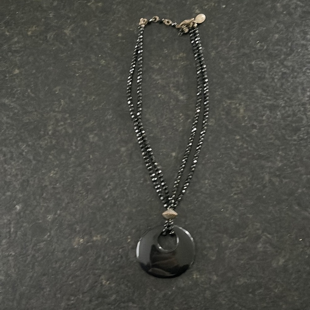 Black necklace costume jewelry